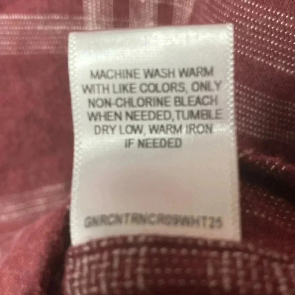 NWT ROWN MENS SIZE LARGE MUTED MAROON PLAID SOFT FLANNEL SHIRT BUTTON FRONT - Picture 9 of 13